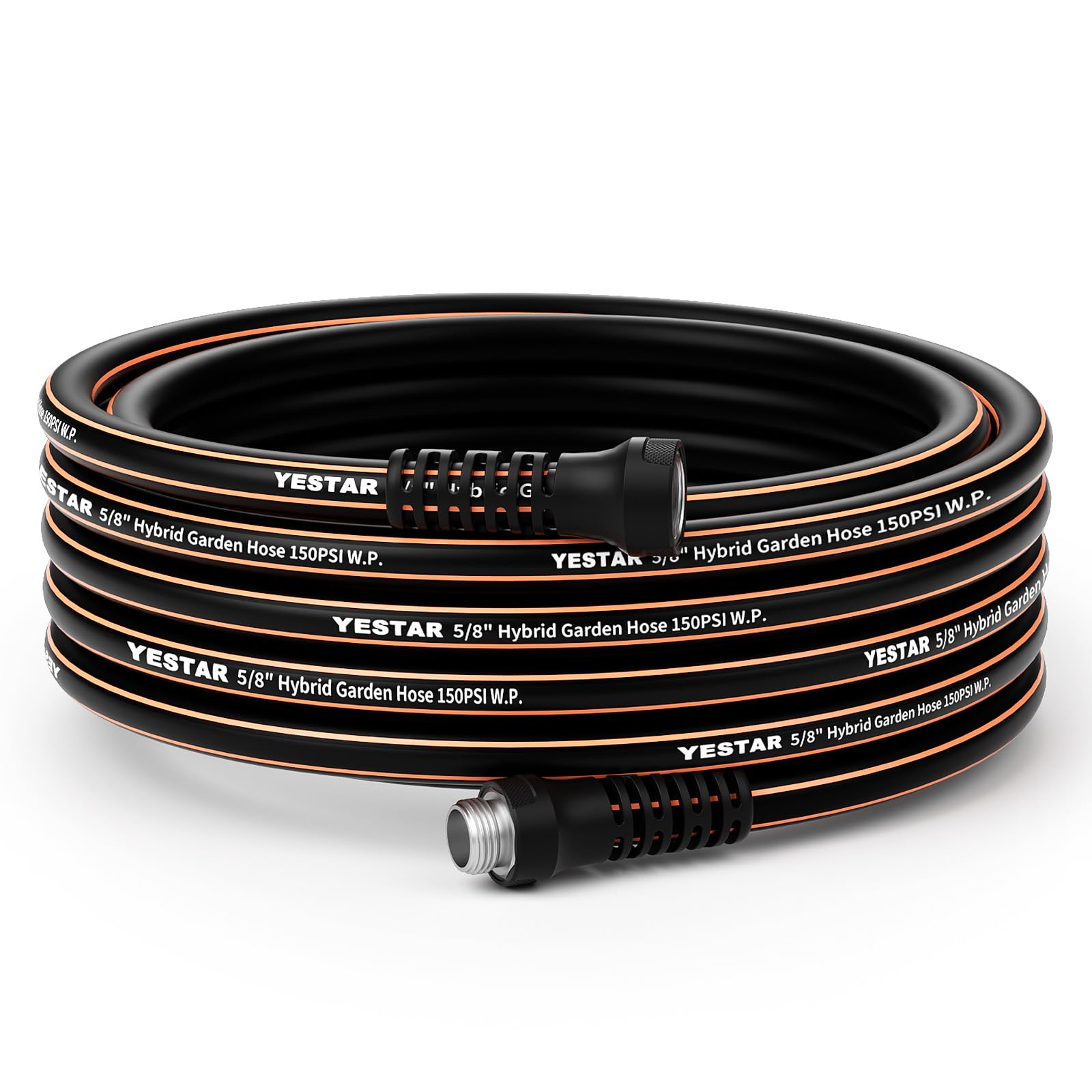 YESTAR garden hose 50ft extended for wide-area watering with minimal tangling.