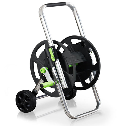 YESTAR garden hose reel cart with 75-150 ft capacity for flexible watering tasks.