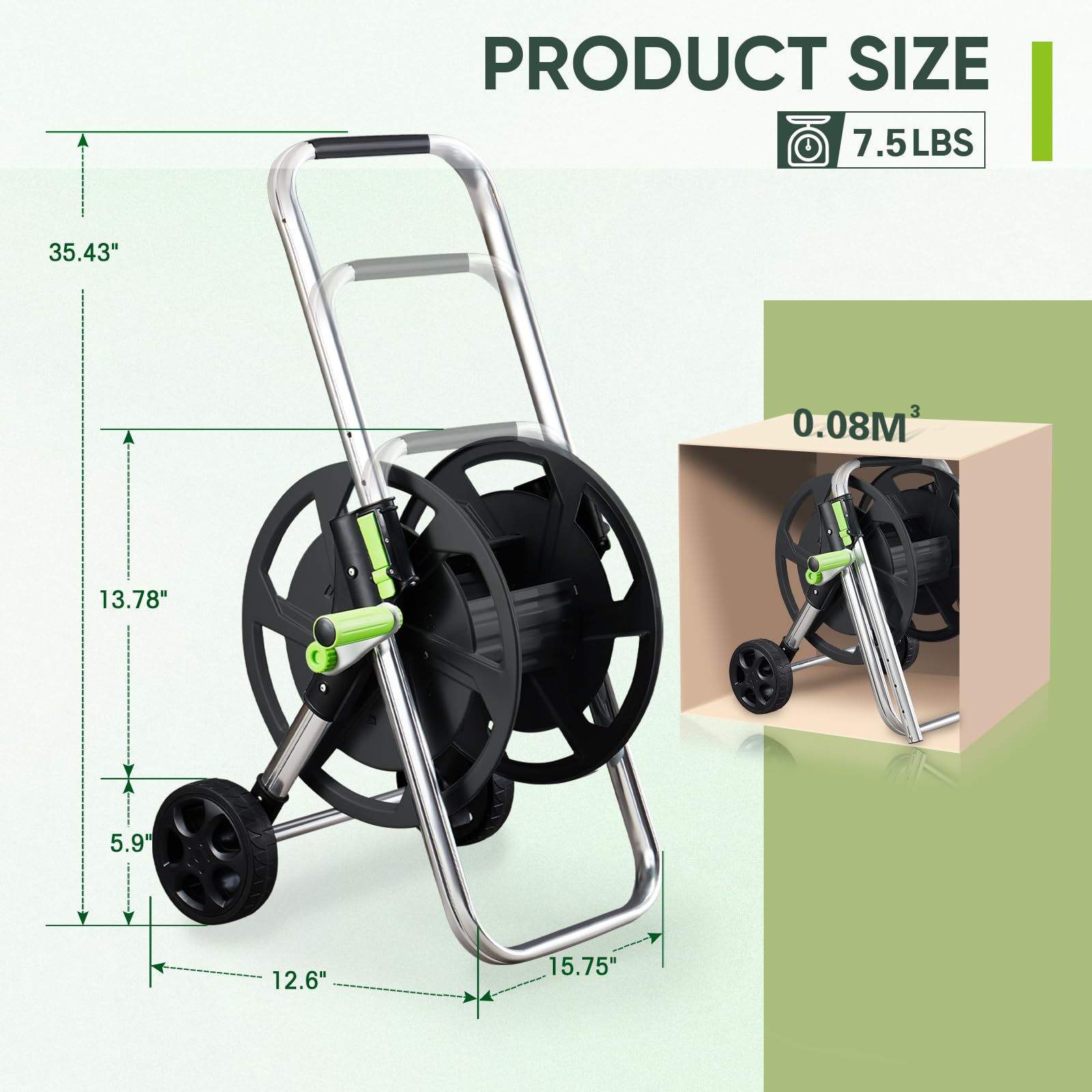 YESTAR assembly video guide for quick setup of the hose reel cart.