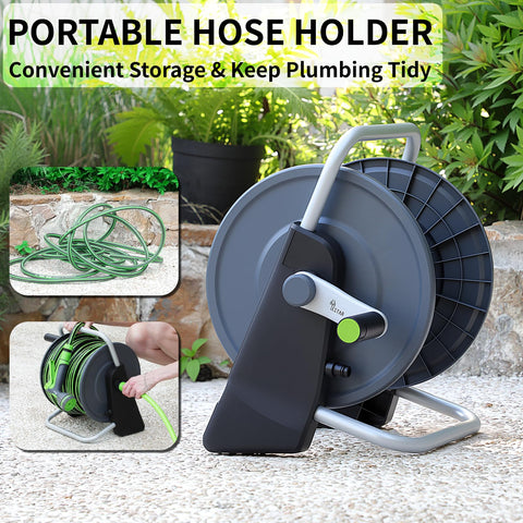 YESTAR garden hose reel cart outdoor versatility for yard and driveway