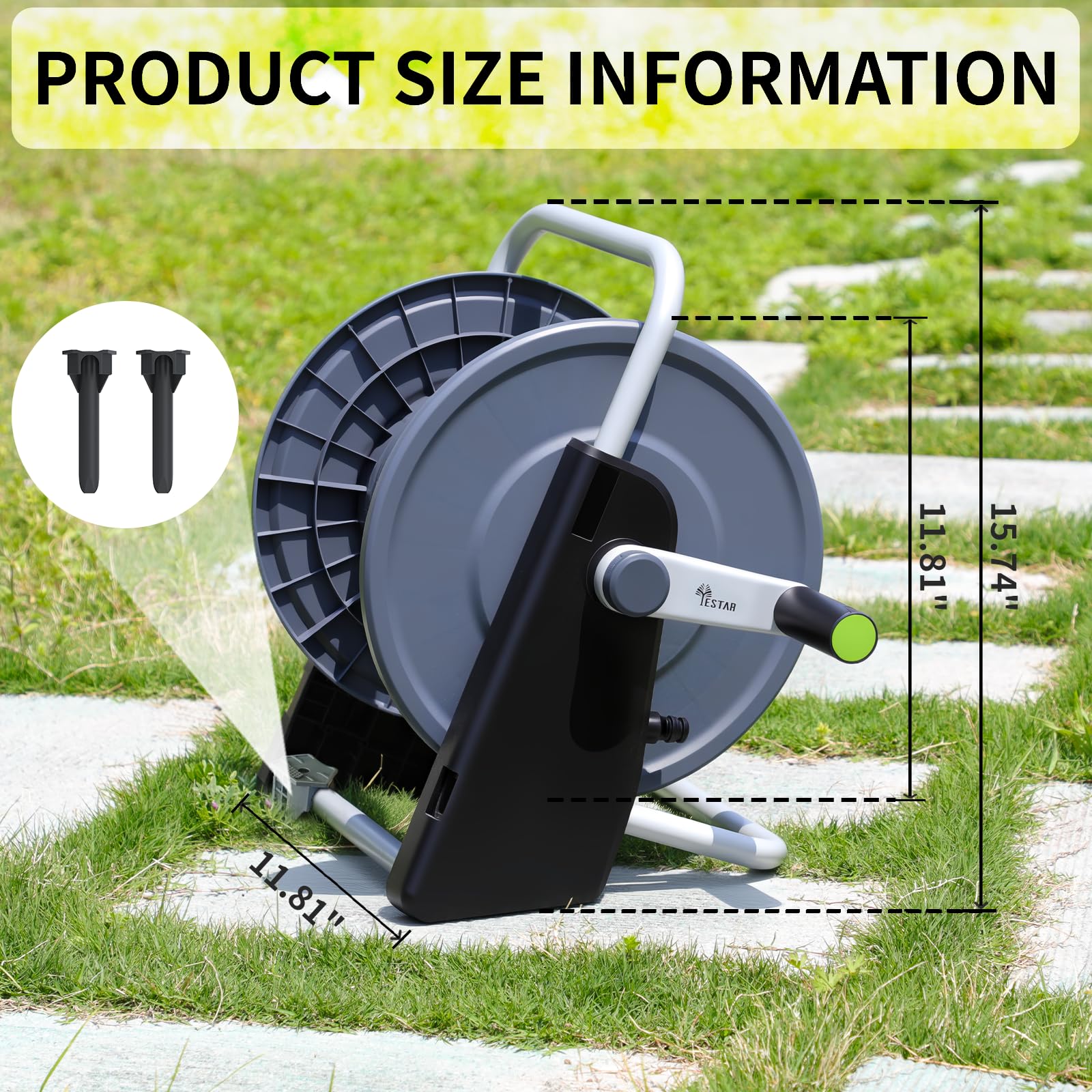 YESTAR garden hose reel cart stable operation during watering