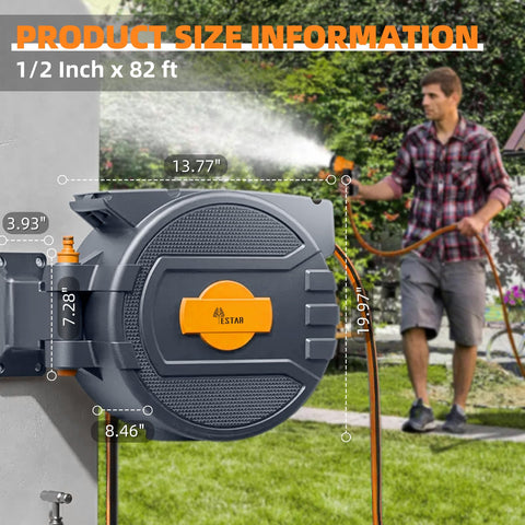 Slow, controlled retraction reduces hose shake on YESTAR reel
