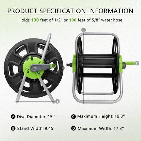 YESTAR hose reel cart in outdoor use for easy watering on the go.