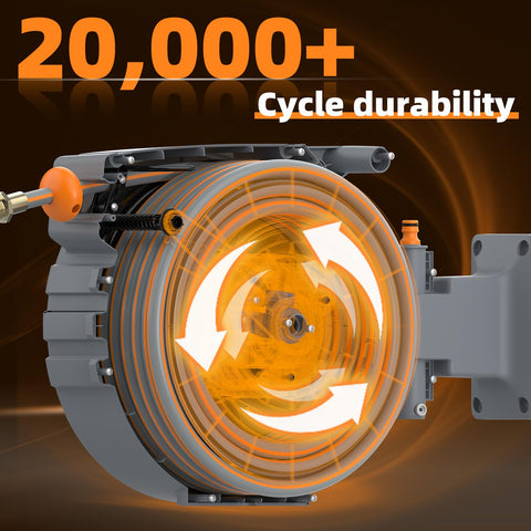 180-degree wall-mount bracket on YESTAR reel enables flexible positioning