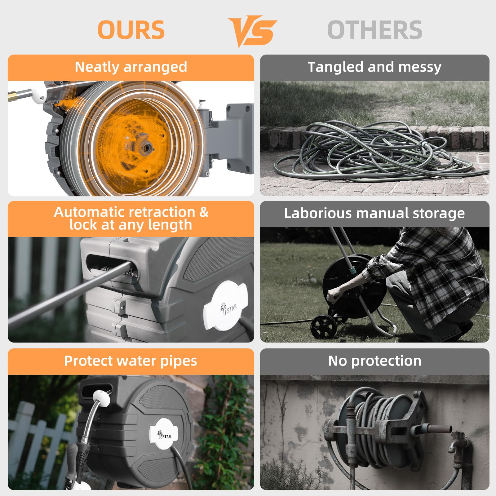 YESTAR three-layer PVC hose reinforced for durability and pressure.