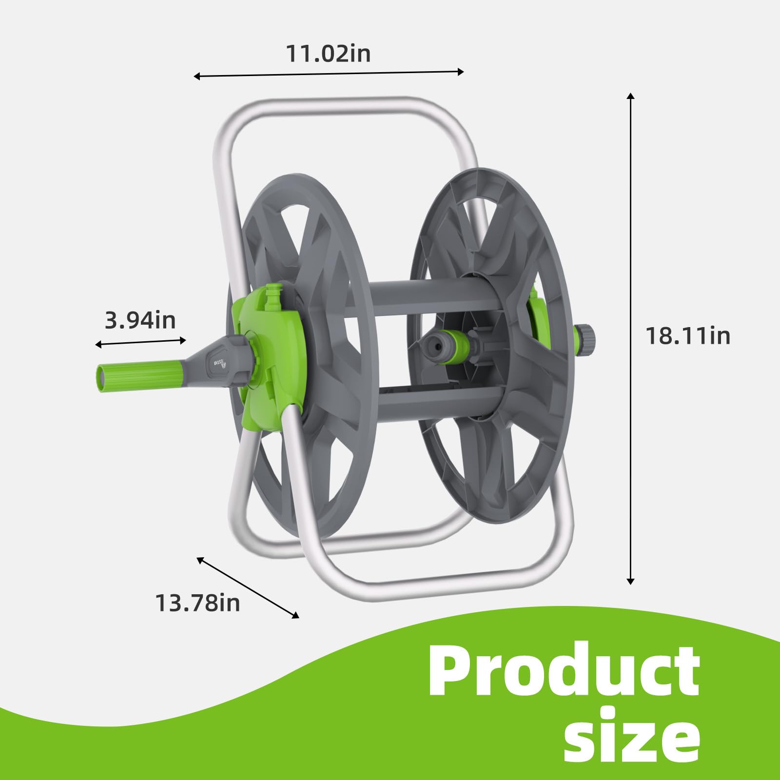 YESTAR Water Hose Reel Cart non-slip handle enables smooth winding and comfortable use.