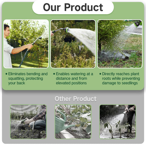 YESTAR watering wand with mist and shower settings for delicate plant care.