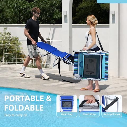 Yestomo 330 lbs capacity frame ensures sturdy outdoor lounging.