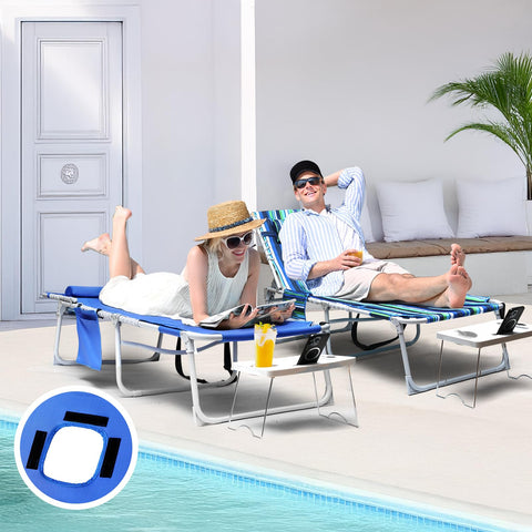 Yestomo 5-position recliner supports comfy reading or lounging outdoors.