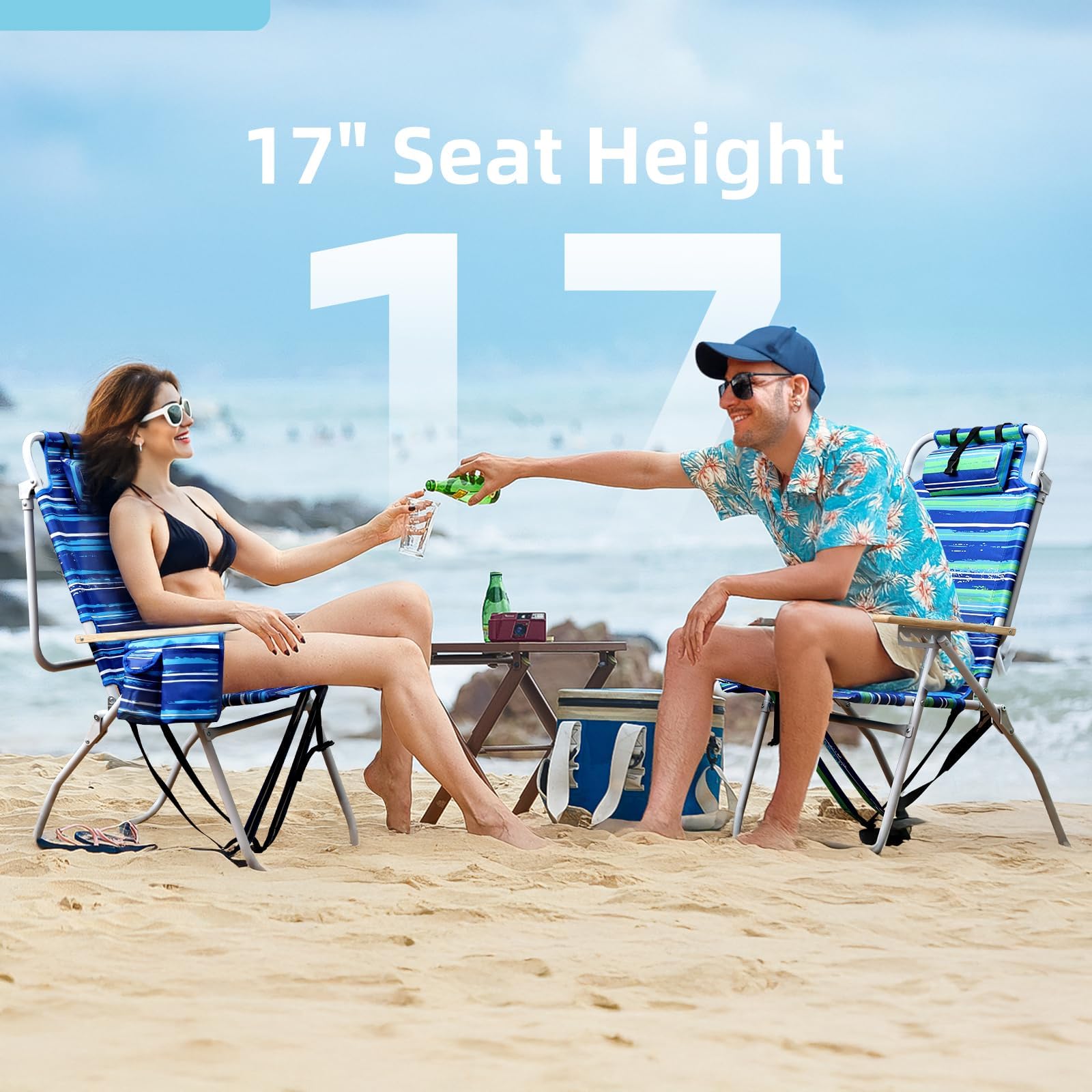 Yestomo chair folding-and-carrying design with padded backpack straps for easy transport.