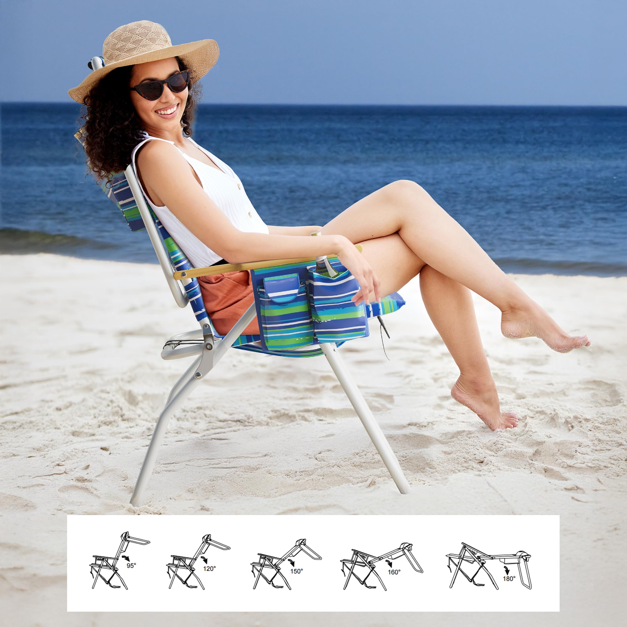 Yestomo large cooler pouch keeps drinks cold on hot beach days.