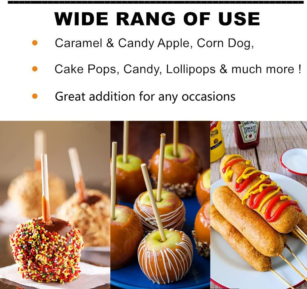 YESTOO corn dog skewer sturdy and splinter-free for fair stands