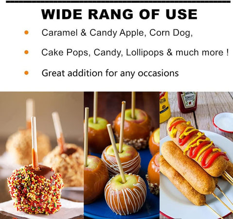 YESTOO corn dog skewer sturdy and splinter-free for fair stands