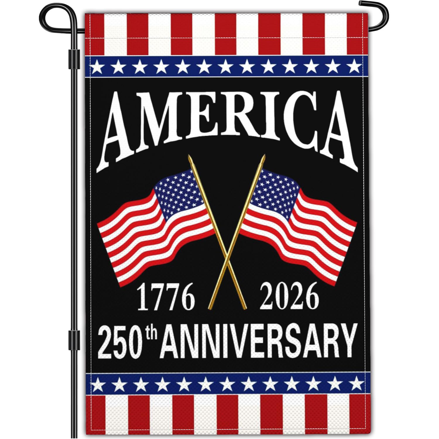 Yesuavt 250-year America flag, 12x18, outdoor fluttering for festive curb decor