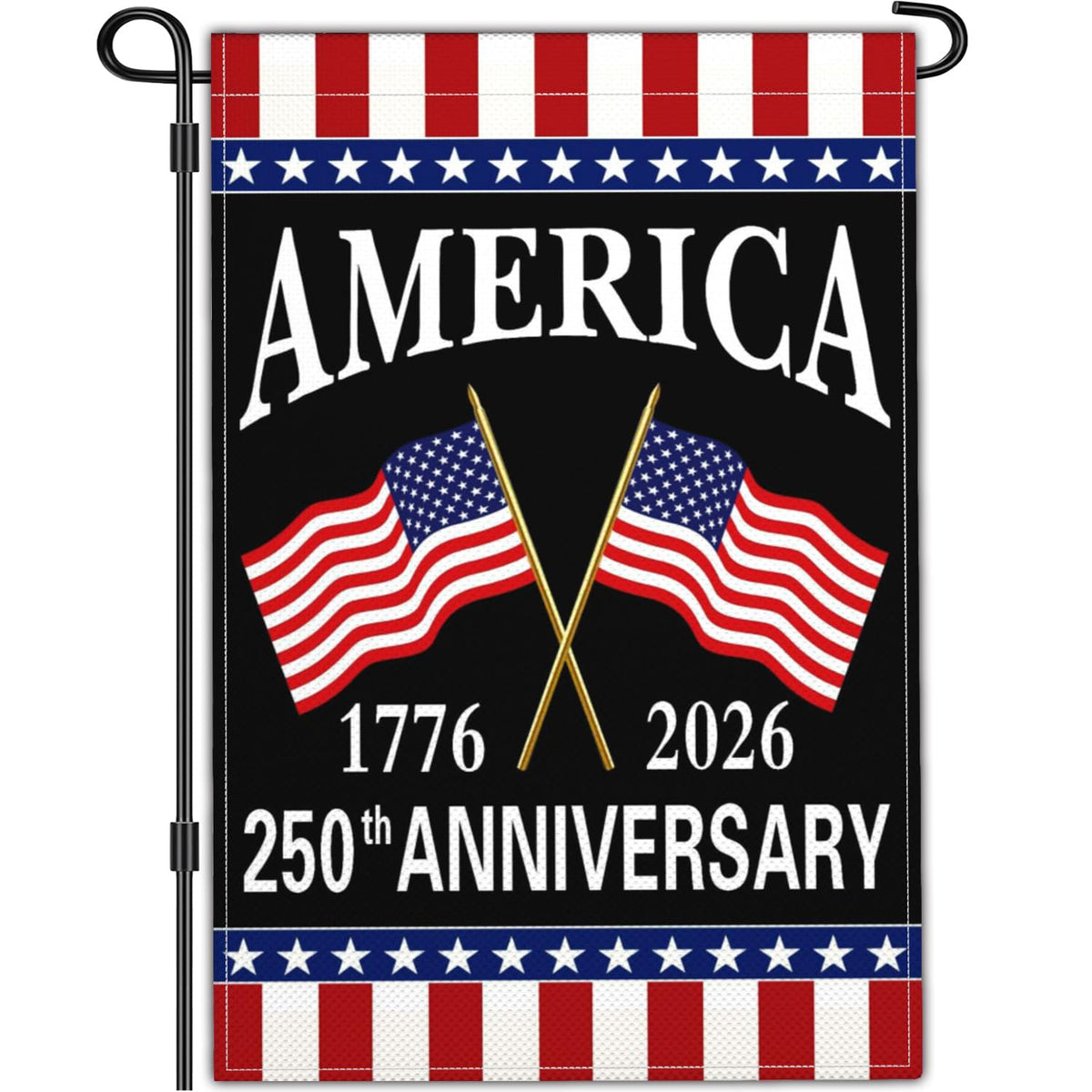 Yesuavt 250-year America flag, 12x18, outdoor fluttering for festive curb decor