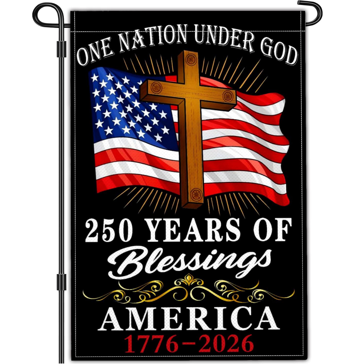 Yesuavt 250-year anniversary flag front view for outdoor display