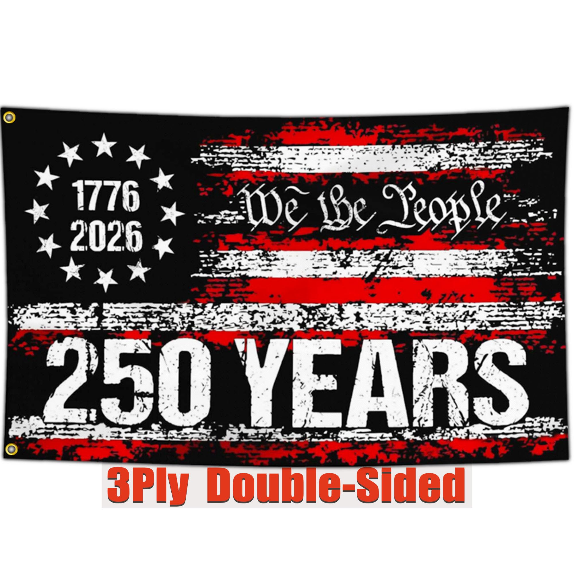 Yesuavt 250th anniversary flag front view ideal for outdoor display