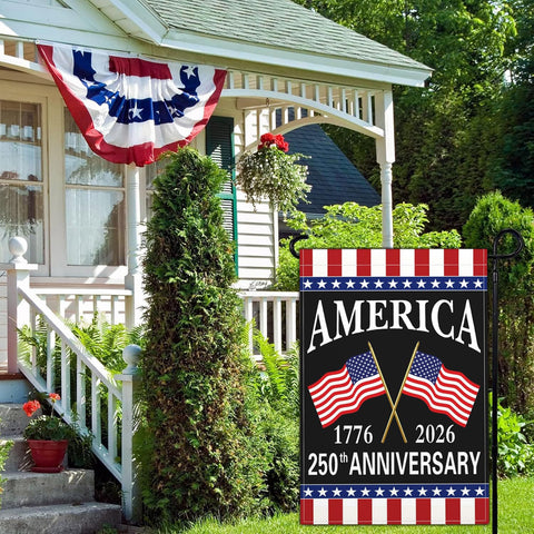 Yesuavt patriotic garden flag with bright colors for outdoor celebrations