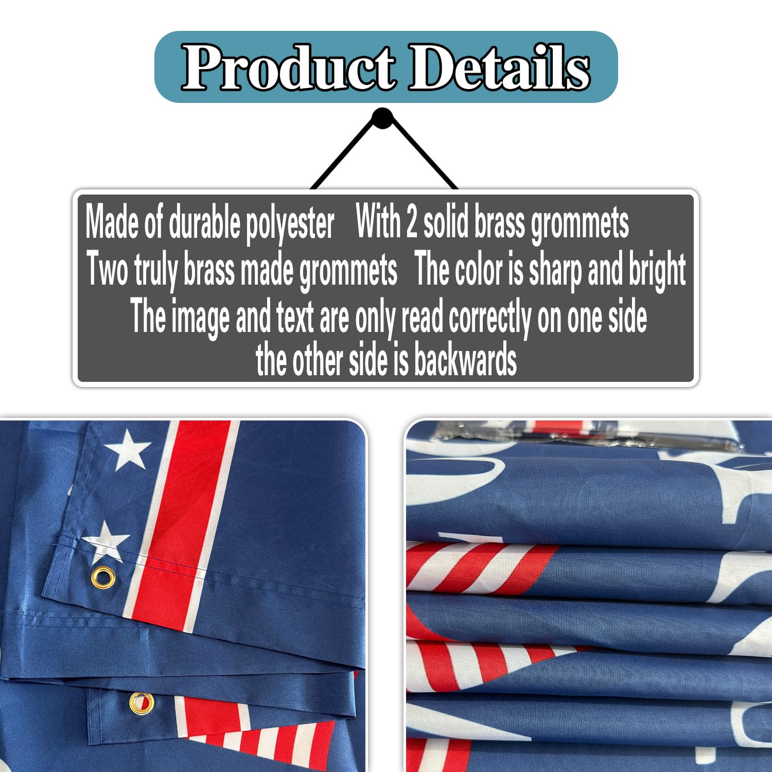 Yesuavt Double-stitched edges enhance flag longevity and durability