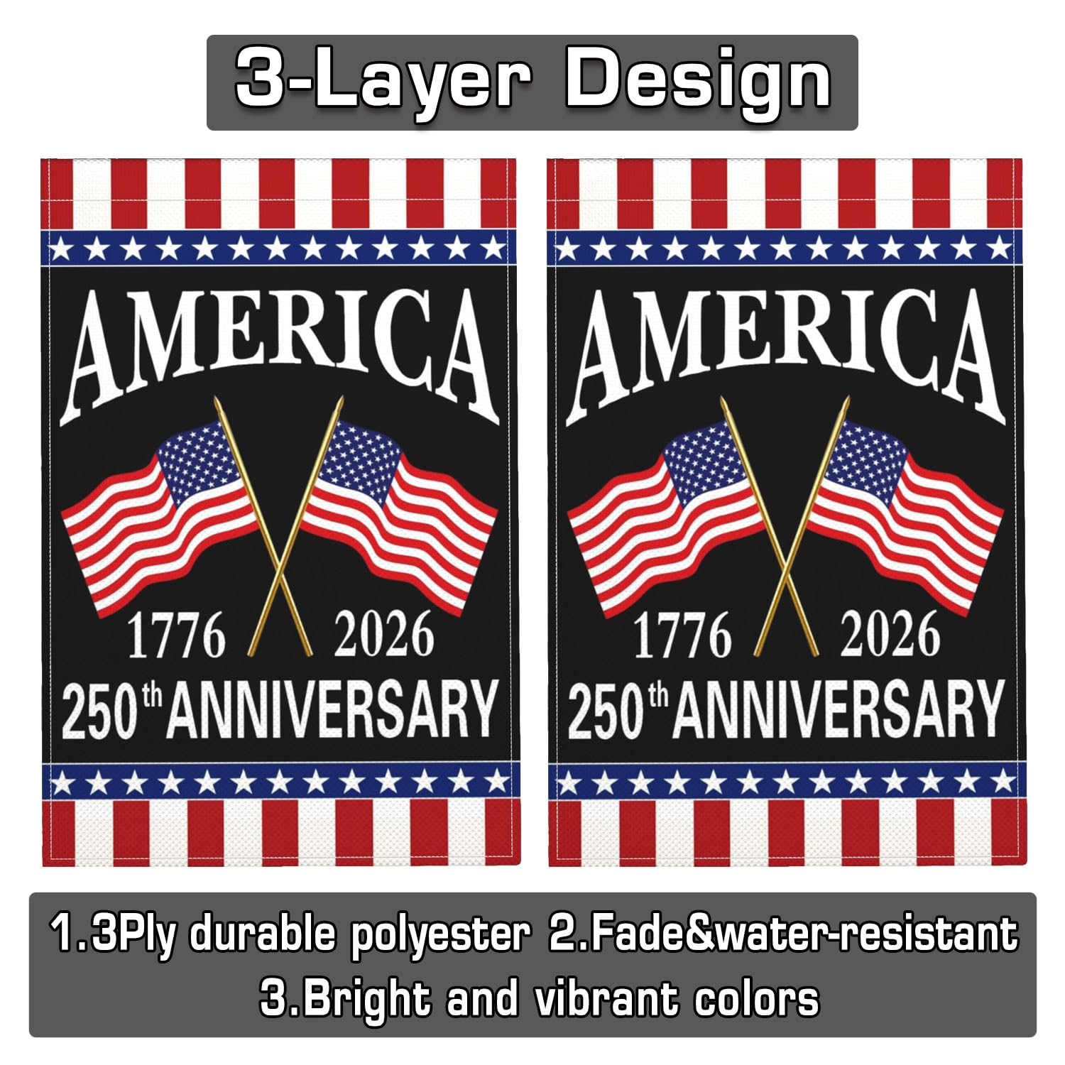 Yesuavt double-stitched edges ensure lasting outdoor display