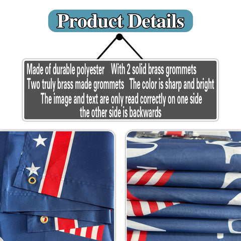 Yesuavt Double-stitched edges enhance flag longevity and durability