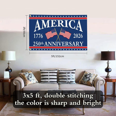 Yesuavt Durable polyester material for weather-resistant yard flag