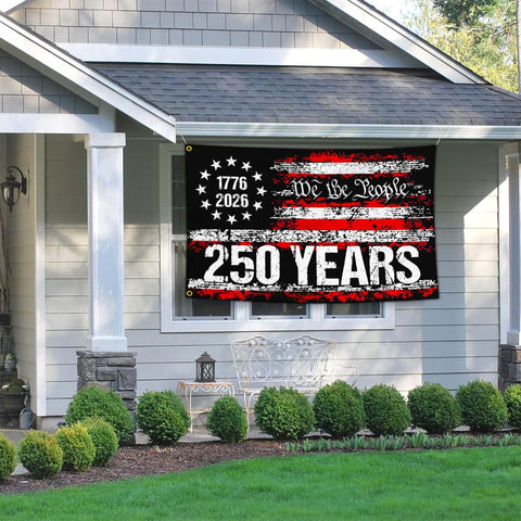 Yesuavt front door display flag creates festive patriotic mood