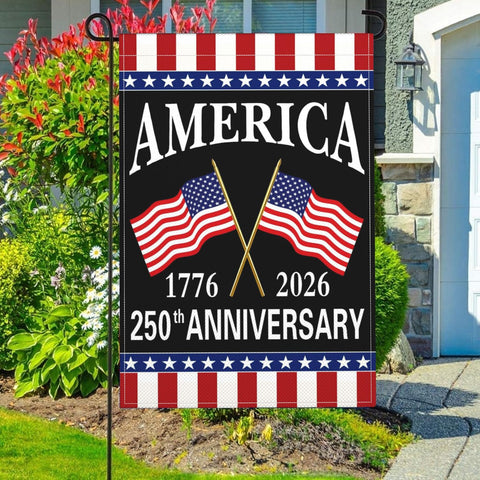 Yesuavt garden flag fluttering gently in breeze adds elegant ambiance