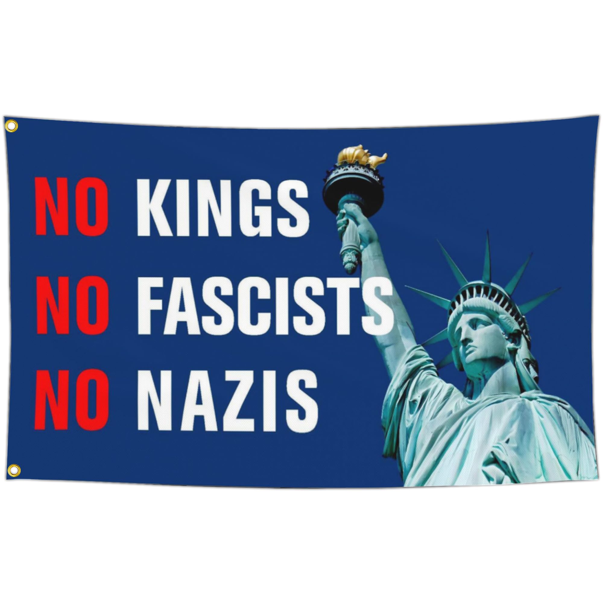 Yesuavt No Kings In America flag 3x5 ft outdoors, durable polyester for lasting color.