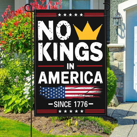Yesuavt No Kings In America flag adds yard display flair