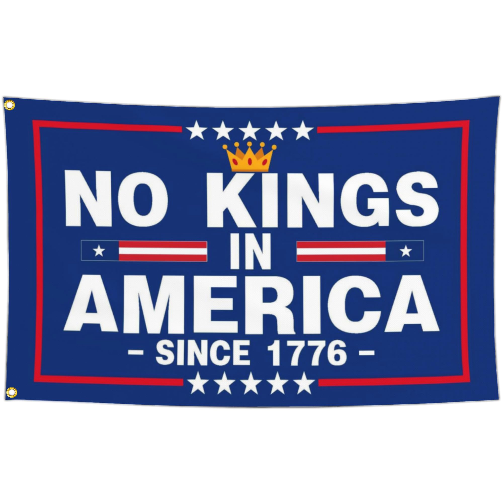 Yesuavt No Kings in America flag 3x5 outdoor display for yard visibility.