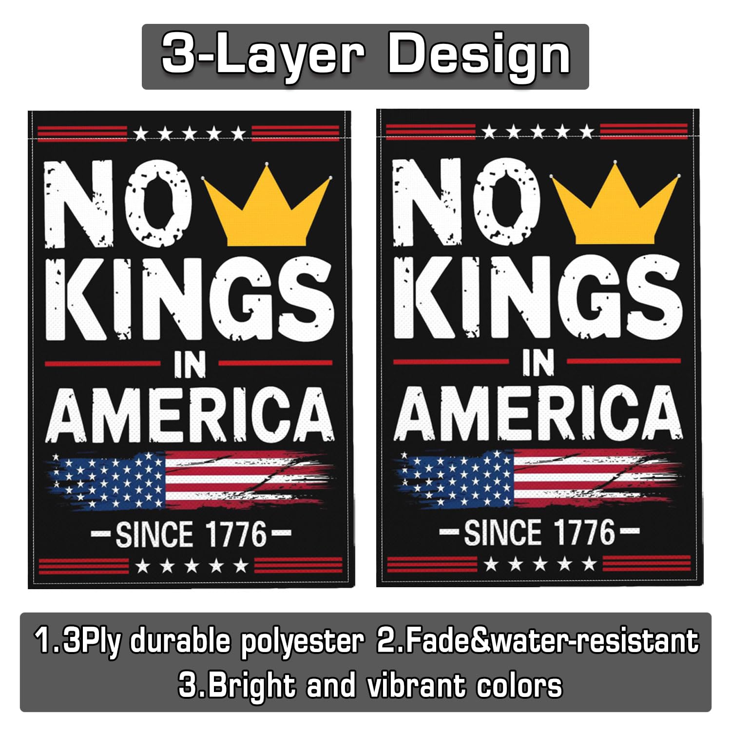 Yesuavt Protest sign garden flag ideal for outdoor setups