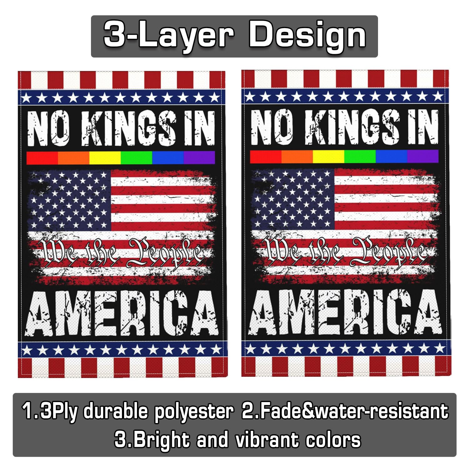 Yesuavt Rainbow flag design ideal for patios and terraces.