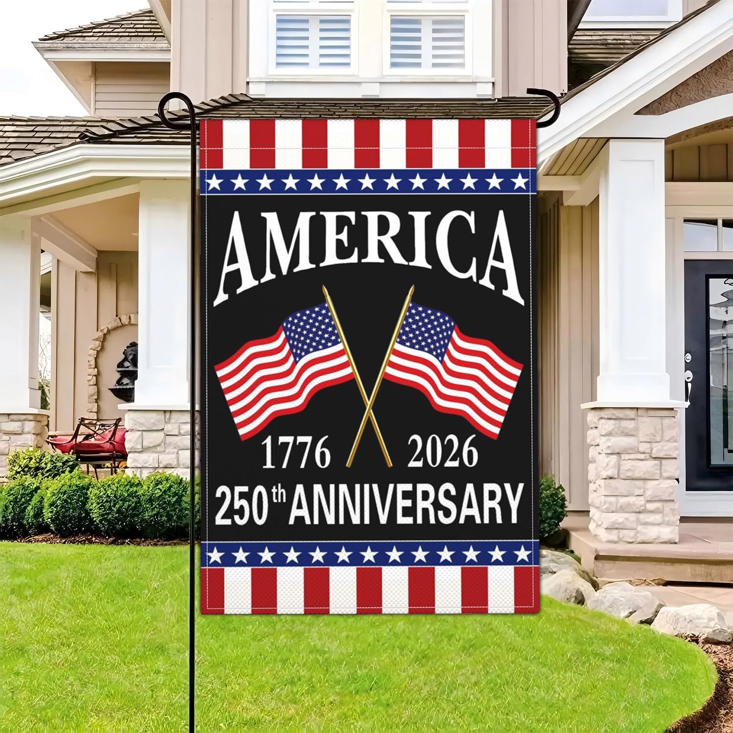 Yesuavt We The People flag 1776, bright patriotic print enhances yard visibility