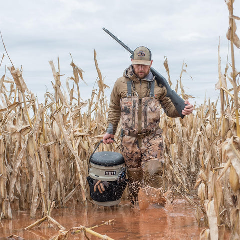 YETI LoadOut bucket foam cushion offers weatherproof padding for outdoor chores.