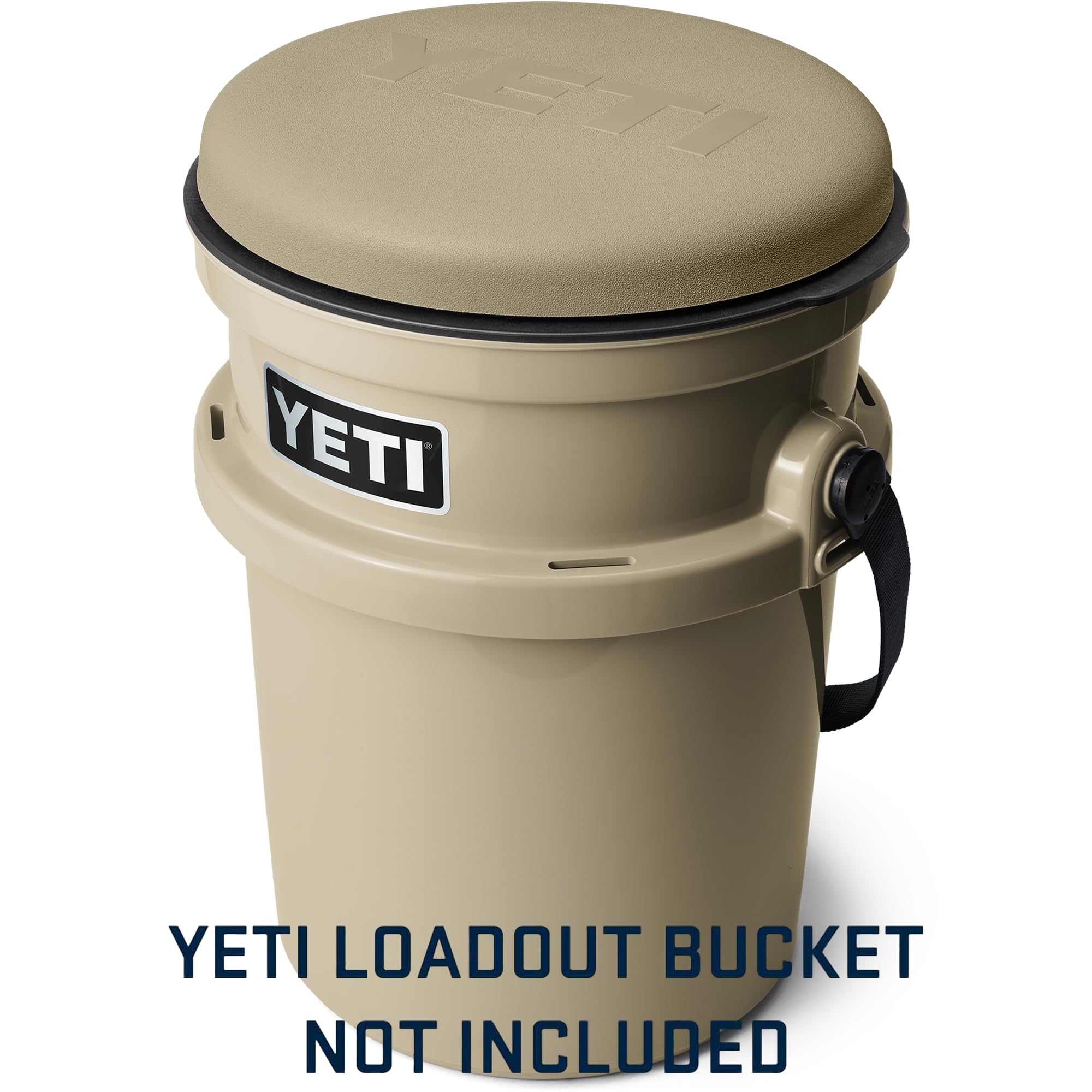 YETI LoadOut bucket weather seal protects stored gear from rain and dirt.
