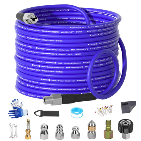 YETIANICAL NIFUAL 50ft sewer jetter hose coiled for heavy-duty flushing