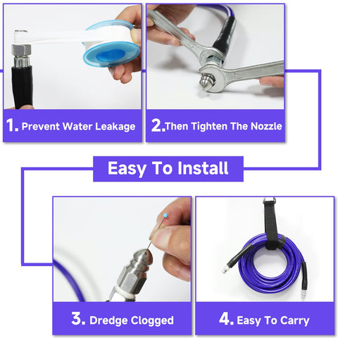 Quick-connect plug setup shown for fast, secure connections