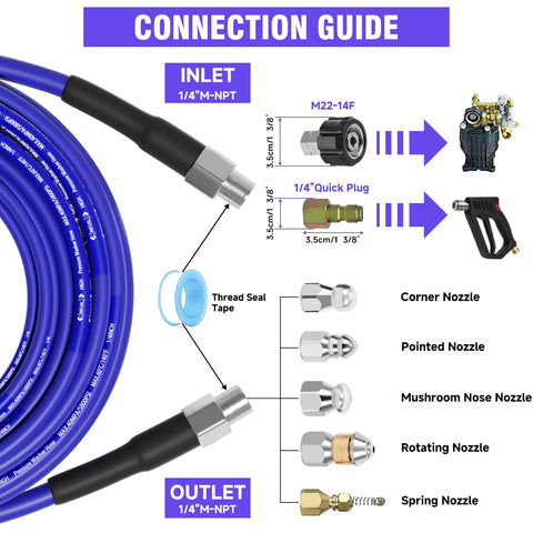 NIFUAL sewer jetter nozzles collection laid out for versatile cleaning