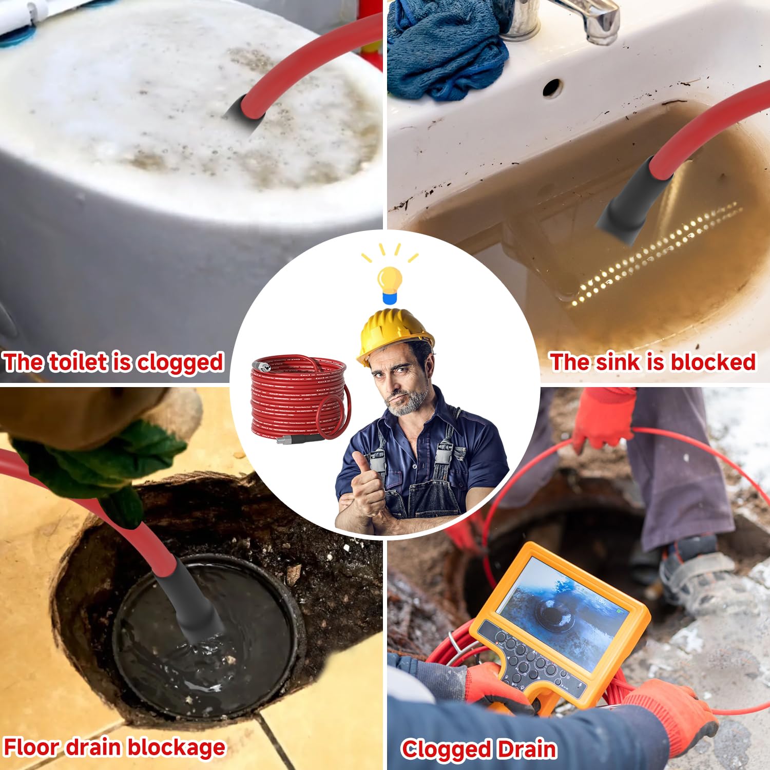 YETIANICAL NIFUAL spring nozzle dredges turning sewer lines quickly.