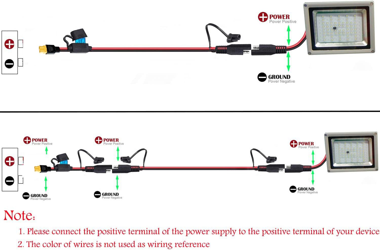 YETOR XT60 female adapter with 15A fuse protects charging circuits