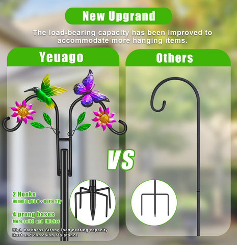 yeuago durable metal construction resists rust for year-round outdoor use.