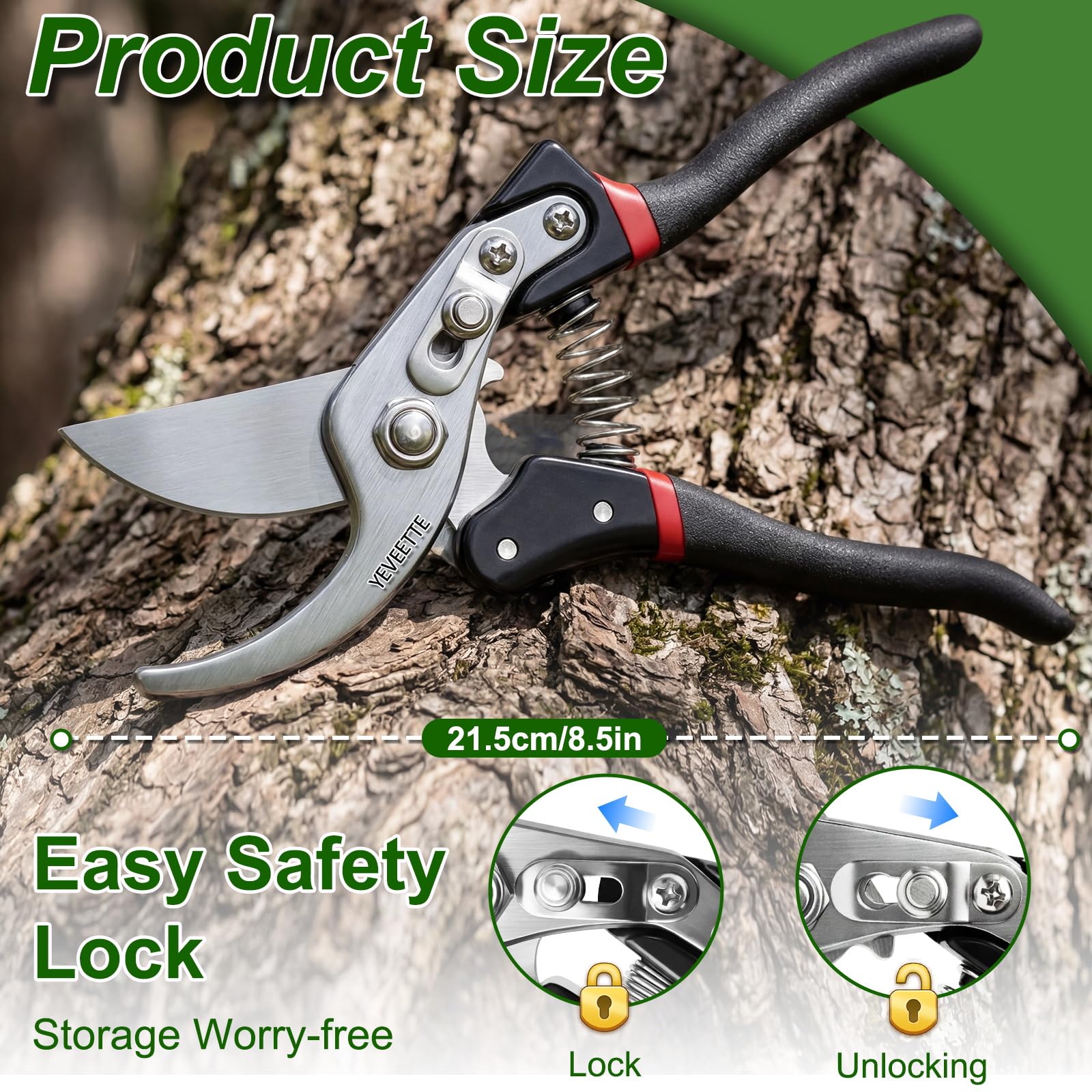 YEVEETTE SK5 steel blade close-up highlighting sharp, durable cutting edge.