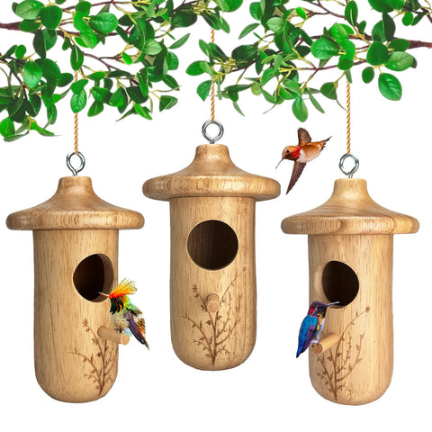 Yewacne outdoor hanging hummingbird house, weatherproof and welcoming for nesting.