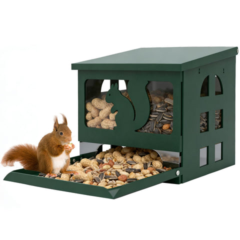 Yewacne Squirrel Feeder outdoor metal shows durable weatherproof design for long-lasting use