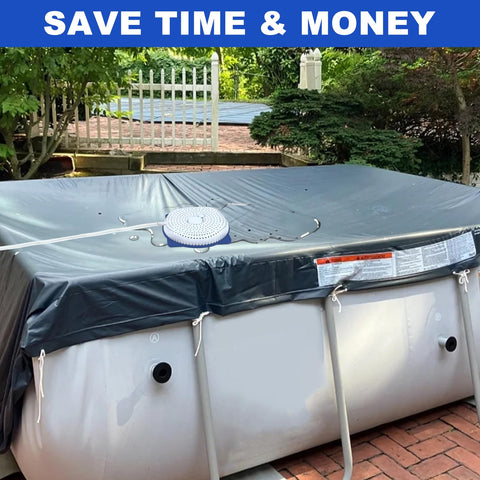 YEXEXINM above-ground pool cover pump shows portable, lightweight design for quick setup.