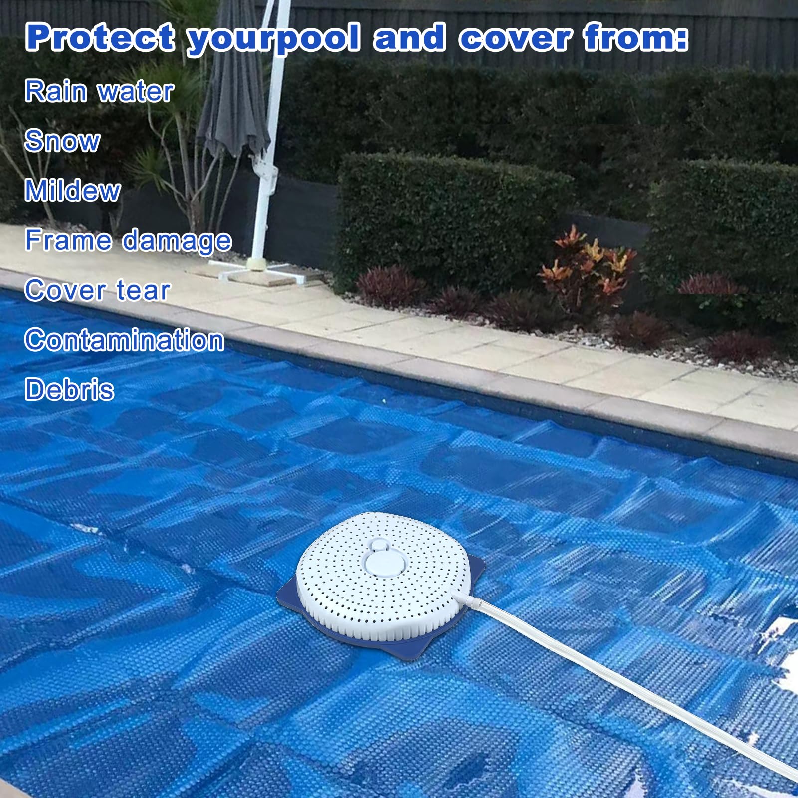 YEXEXINM complete pool cover siphon kit demonstrates all-in-one solution for seasonal upkeep.