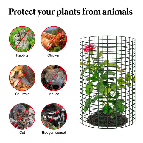 YEXEXINM ground stakes secure cages in soil for stable protection.