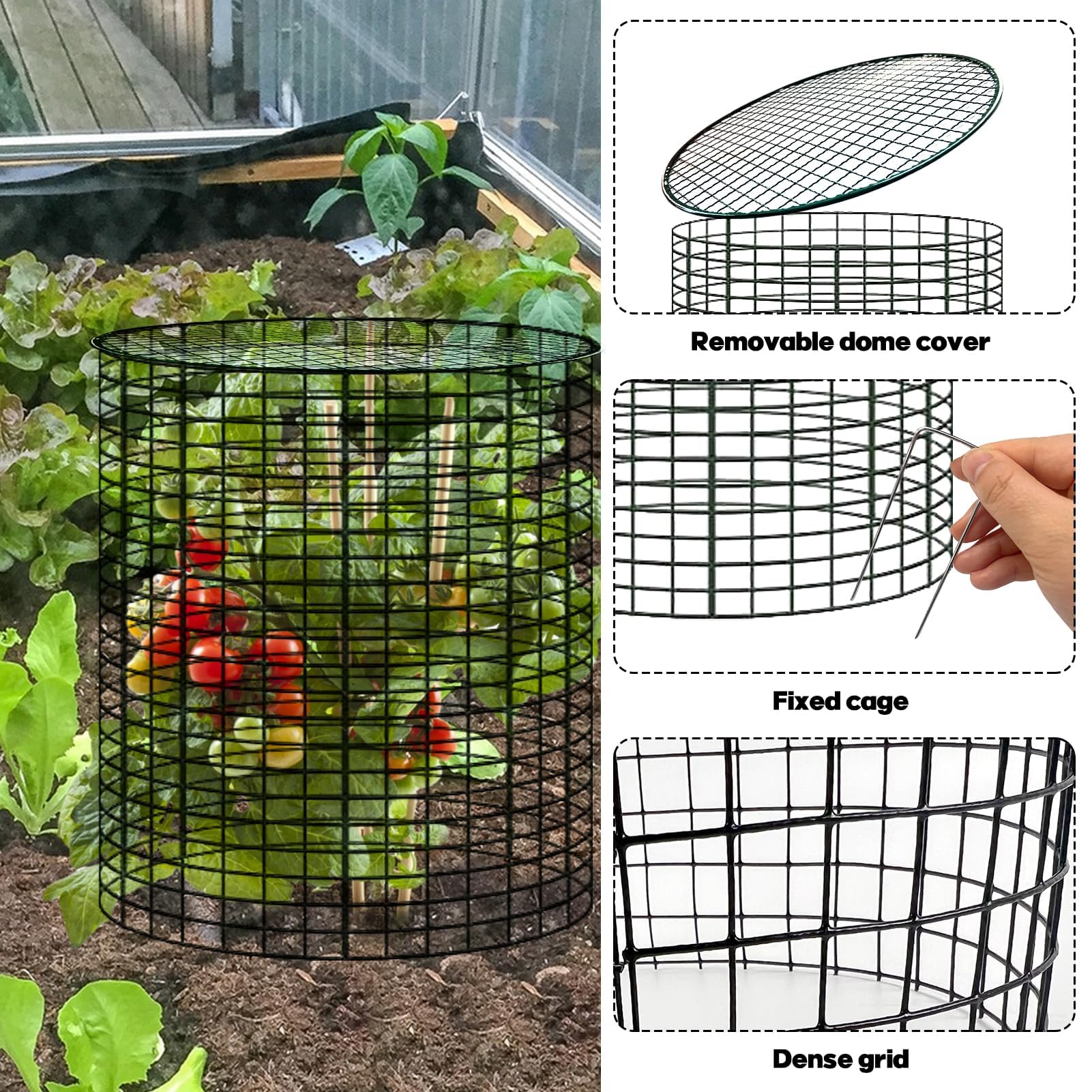 YEXEXINM ground stakes and nylon ties ensure a stable setup.