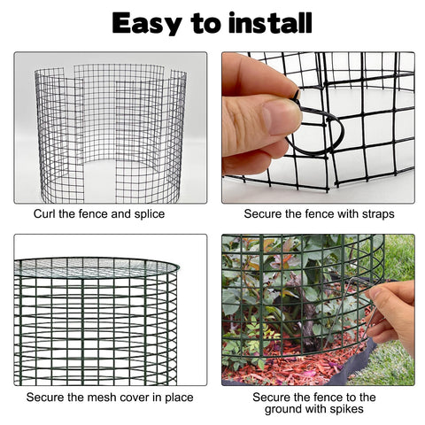 YEXEXINM durable metal mesh guards against rabbits and small animals.